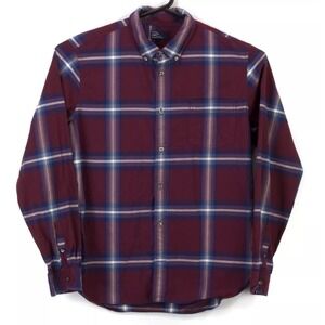 Gap Lived-In Men's Button Up LS Collared Shirt Size‎ XL Multicolor Plaid